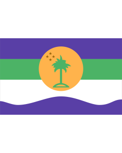 Bandera de  IlhaComprida SaoPaulo Brasil | Município de Ilha Comprida no Estado de São Paulo |  bandera horizontal | 1.35m² | 90x150cm 