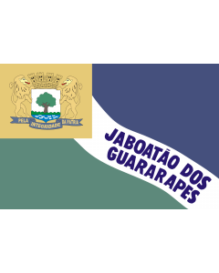 Flag: JaboataodosGuararapes Pernambuco Brasil | Município de Jaboatão dos Guararapes no Estado de Pernambuco |  landscape flag | 1.35m² | 14.5sqft | 90x150cm | 3x5ft 