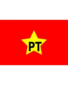 Flagge: XL Partido dos Trabaladores  |  Querformat Fahne | 2.16m² | 120x180cm 