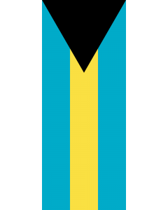 Vertical Hanging Beam Flag: Bahamas |  portrait flag | 3.5m² | 38sqft | 300x120cm | 10x4ft 