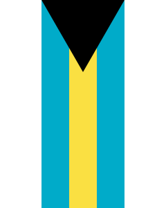 Bandera: Bandera vertical con manga cerrada para potencia Bahamas |  bandera vertical | 3.5m² | 300x120cm 