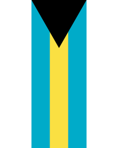 Bandera: Bandera vertical con manga cerrada para potencia Bahamas |  bandera vertical | 6m² | 400x150cm 