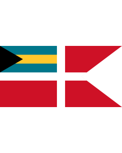 Bandera de  Civil Jack of the Bahamas |  bandera horizontal | 2.16m² | 100x200cm 