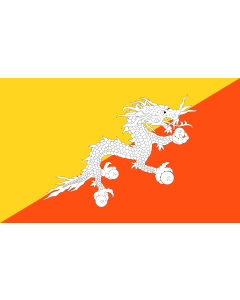 Flag: Bhutan |  landscape flag | 2.4m² | 26sqft | 120x200cm | 4x7ft 