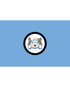 Flag: Standard of the President of Botswana |  landscape flag | 0.06m² | 0.65sqft | 20x30cm | 8x12in 
