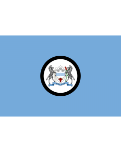Flag: Standard of the President of Botswana |  landscape flag | 0.06m² | 0.65sqft | 20x30cm | 8x12in 