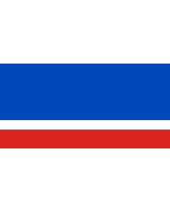 Bandera de  Turaw, Belarus | Details Width  length ratio = 1  2 3 horizontal bands blue  6/9 | Сцяг мястэчка Тураў | Сьцяг мястэчка Тураў | Флаг городского посёлка Туров |  bandera horizontal | 1.35m² | 80x160cm 