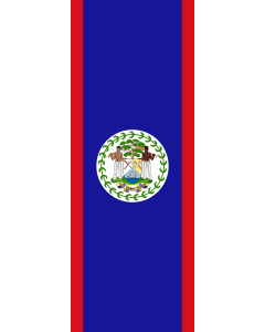 Ausleger-Flagge:  Belize  |  Hochformat Fahne | 6m² | 400x150cm 