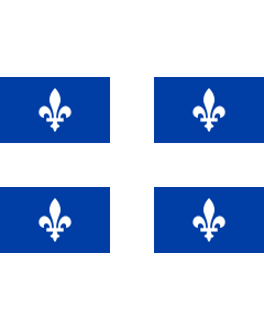 Flag: Quebec |  landscape flag | 0.7m² | 7.5sqft | 70x100cm | 2x3ft 