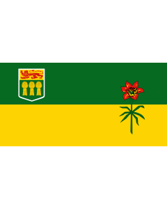 Flag: Saskatchewan |  landscape flag | 0.7m² | 7.5sqft | 60x120cm | 23x46inch 
