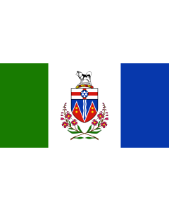 Flag: Yukon Territory |  landscape flag | 1.35m² | 14.5sqft | 80x160cm | 30x60inch 