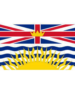 Flagge: Large British Columbia 02 | British Columbia | Colombie Britannique | Columbia Britannica | Флаг Британская Колумбия  |  Querformat Fahne | 1.35m² | 90x150cm 