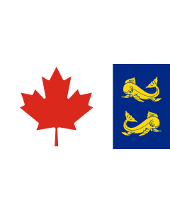Bandera de  Coastguard Flag of Canada |  bandera horizontal | 2.16m² | 100x200cm 
