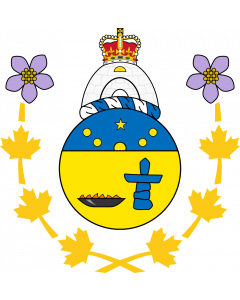 Flag: Crest of the Commissioner of Nunavut |  1.35m² | 14.5sqft | 120x110cm | 45x45inch 