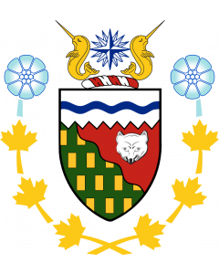 Flag: Crest of the Commissioner of the Northwest Territories |  1.35m² | 14.5sqft | 120x110cm | 45x45inch 
