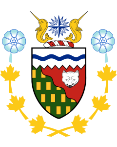 Bandiera: Crest of the Commissioner of the Northwest Territories |  1,35&nbsp;m² | 120&nbsp;×&nbsp;110&nbsp;cm 