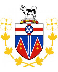 Flag: Crest of the Commissioner of Yukon |  1.35m² | 14.5sqft | 120x110cm | 45x45inch 