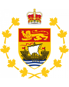 Flag: Crest of the Lieutenant Governor of New Brunswick |  2.16m² | 23sqft | 150x150cm | 60x60inch 