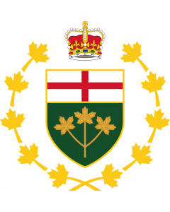Flag: Crest of the Lieutenant Governor of Ontario |  1.35m² | 14.5sqft | 120x120cm | 45x45inch 