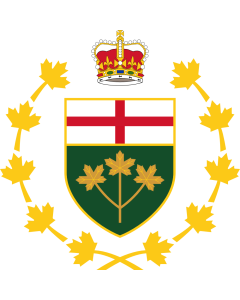 Flag: Crest of the Lieutenant Governor of Ontario |  1.35m² | 14.5sqft | 120x120cm | 45x45inch 