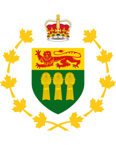 Flag: Crest of the Lieutenant Governor of Saskatchewan |  1.35m² | 14.5sqft | 120x120cm | 45x45inch 