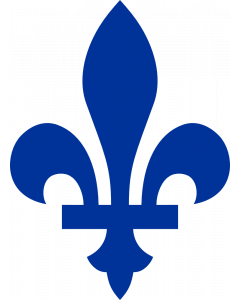 Flag: Fleur de lys du québec |  portrait flag | 1.35m² | 14.5sqft | 140x100cm | 55x40inch 