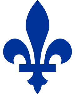 Bandera de  Fleur de lys du québec |  bandera vertical | 2.16m² | 170x130cm 