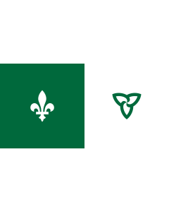 Bandera de Franco-Ontarian | W Franco-Ontarian Flag Ontario, Canada | bandera horizontal | 1.35m² | 80x160cm