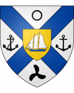 Flag: James Kinley Arms |  1.35m² | 14.5sqft | 120x110cm | 50x45inch 