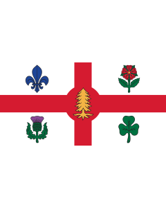 Flag: City of Montreal, Canada |  landscape flag | 0.06m² | 0.65sqft | 17x34cm | 7x14inch 