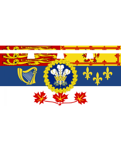 Flag: Personal Flag of the Prince of Wales for use in Canada |  landscape flag | 2.16m² | 23sqft | 100x200cm | 40x80inch 