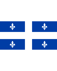 Flag: Quebec with ratio 1 2 |  landscape flag | 0.06m² | 0.65sqft | 17x34cm | 7x14inch 