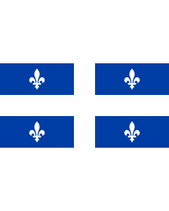 Flag: Quebec with ratio 1 2 |  landscape flag | 0.06m² | 0.65sqft | 17x34cm | 7x14inch 