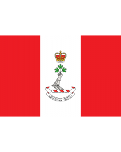 Flag: Royal Military College of Canada RMC; which was used to help create the current Canadian |  landscape flag | 0.06m² | 0.65sqft | 20x30cm | 8x12in 