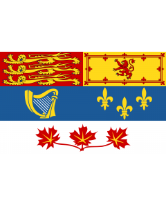 Flag: Royal Standard of Canada |  landscape flag | 0.06m² | 0.65sqft | 20x30cm | 8x12in 