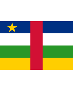 Flag: Central African Republic |  landscape flag | 0.06m² | 0.65sqft | 20x30cm | 8x12in 