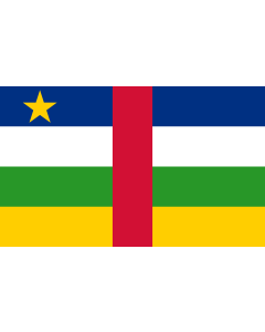 Flag: Central African Republic |  landscape flag | 1.35m² | 14.5sqft | 90x150cm | 3x5ft 