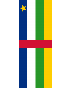 Bandiera: Repubblica Centrafricana |  bandiera ritratto | 6m² | 400x150cm 