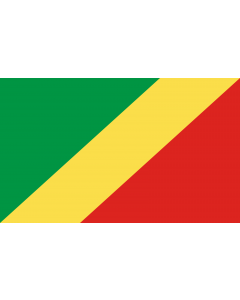 Drapeau: Congo-Brazzaville |  drapeau paysage | 1.35m² | 90x150cm 