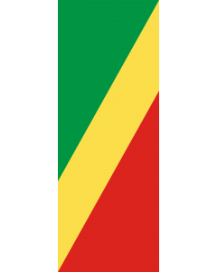 Drapeau: Congo-Brazzaville |  portrait flag | 6m² | 400x150cm 