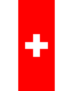 Vertical Hanging Swivel Crossbar Banner Flag: Switzerland (landscape) |  portrait flag | 3.5m² | 38sqft | 300x120cm | 10x4ft 