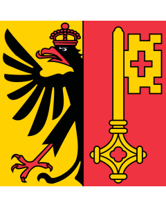 Flag: Canton of Geneva |  0.06m² | 0.65sqft | 25x25cm | 10x10inch 