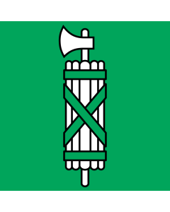 Flag: Canton of St. Gallen |  0.06m² | 0.65sqft | 25x25cm | 10x10inch 