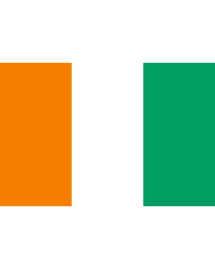 Flag: Côte d'Ivoire |  landscape flag | 0.96m² | 10sqft | 80x120cm | 2.5x4ft 