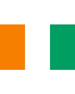 Flagge: XL+ Côte d'Ivoire (Elfenbeinküste)  |  Querformat Fahne | 2.4m² | 120x200cm 