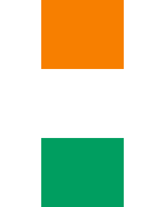 Vertical Hanging Beam Flag: Côte d'Ivoire |  portrait flag | 3.5m² | 38sqft | 300x120cm | 10x4ft 