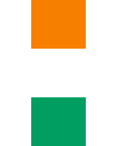 Vertical Hanging Beam Flag: Côte d'Ivoire |  portrait flag | 6m² | 64sqft | 400x150cm | 13x5ft 