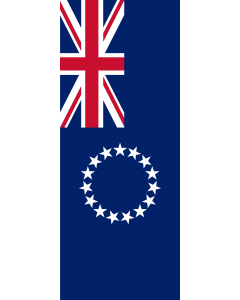 Drapeau: Cook !Îles Cook |  portrait flag | 3.5m² | 300x120cm 