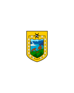 Flagge: Large Aysen, Chile | Aysen Region, Chile | XI Región de Aisén del General Carlos Ibáñez del Campo  |  Querformat Fahne | 1.35m² | 90x150cm 
