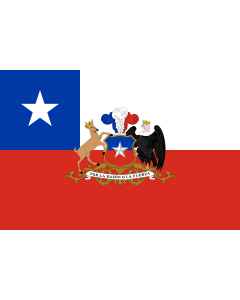 Flag: Presidential flag of the Republic of Chile |  landscape flag | 0.06m² | 0.65sqft | 20x30cm | 8x12in 